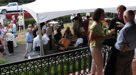 Book Signing outside catlin house
